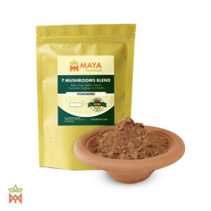 Miscela di 7 funghi - Reishi, Chaga, Shiitake, Maitake, Criniera di Leone, Cordyceps e Tremella in polvere dalla Cina, 100 grammi
