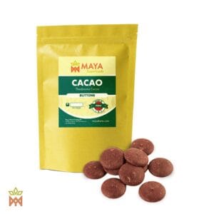 rauwe cacao druppels